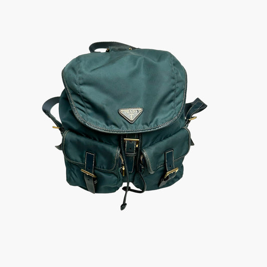 Blue Nylon Backpack