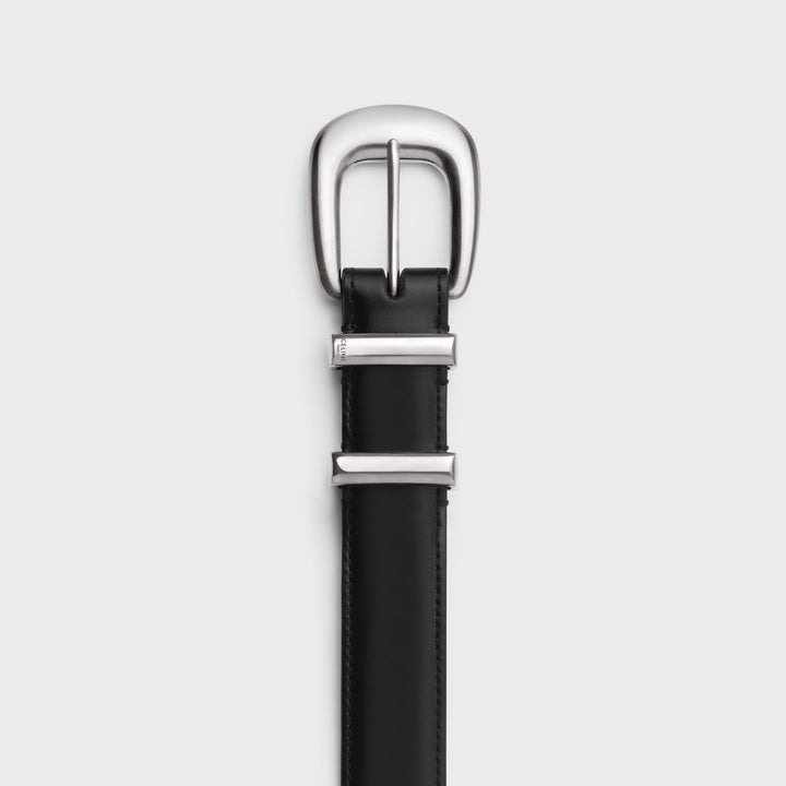 Black Leather Western Belt - S