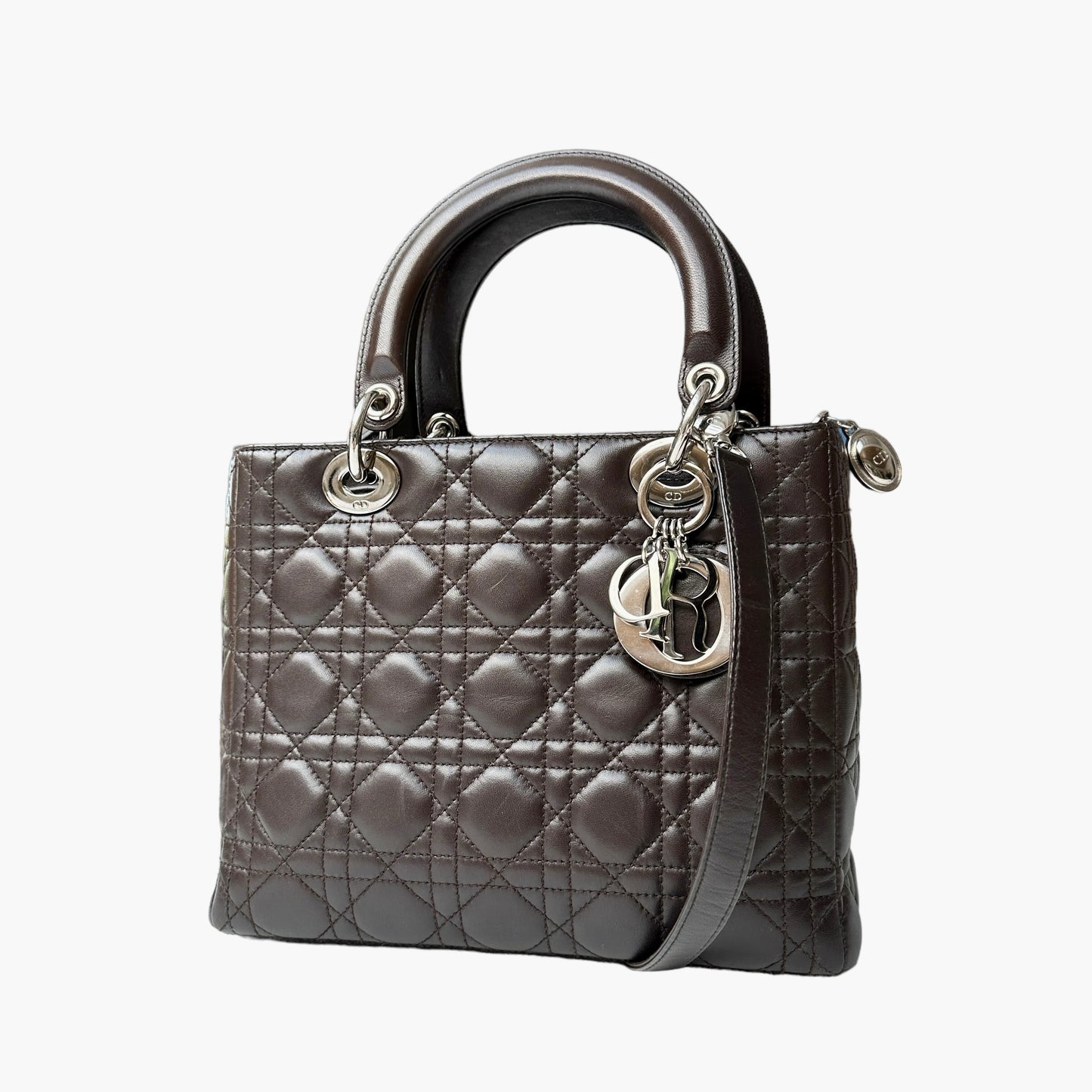 Chocolate Brown Lady Dior Tote