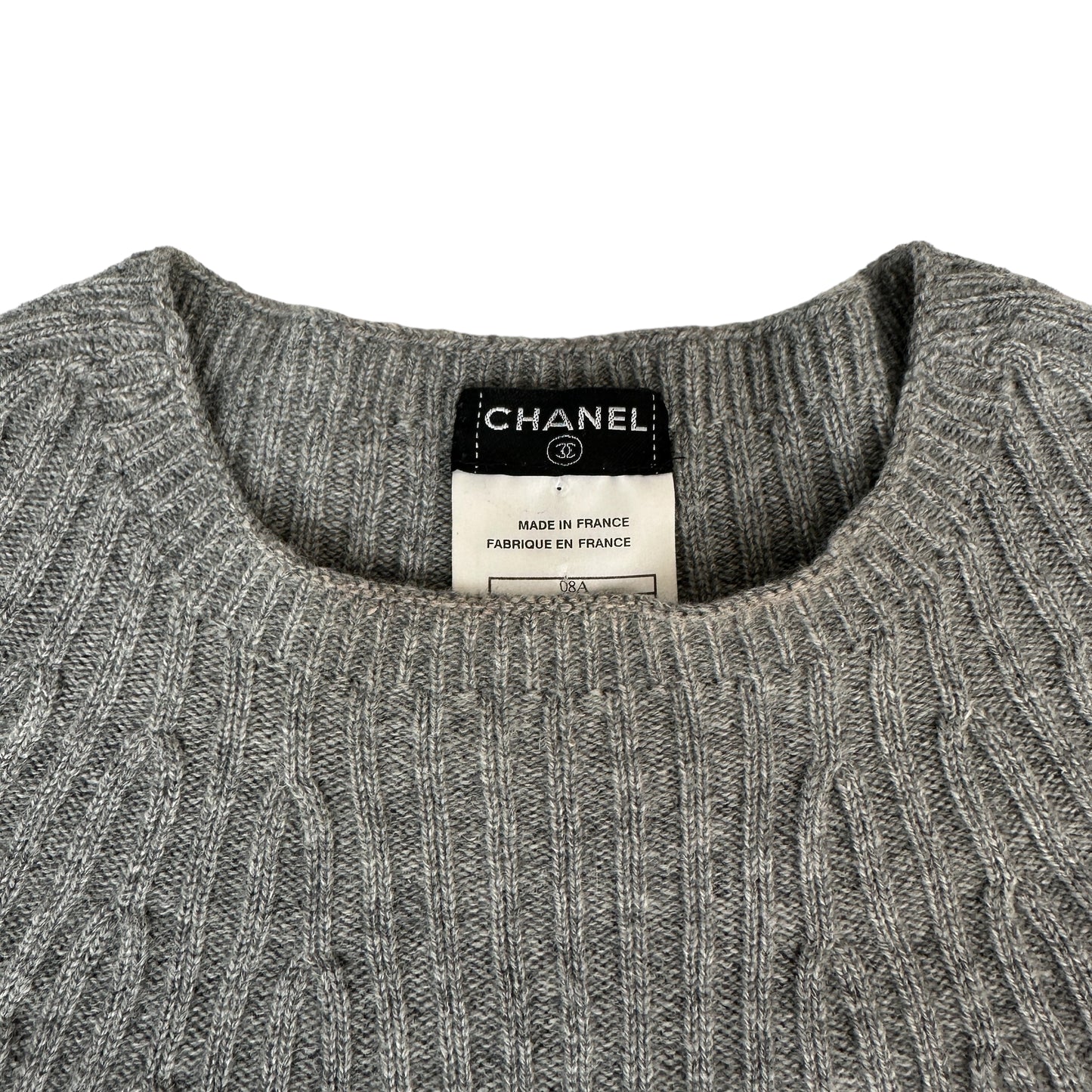 Silver Sequins & Cashmere Top - XS