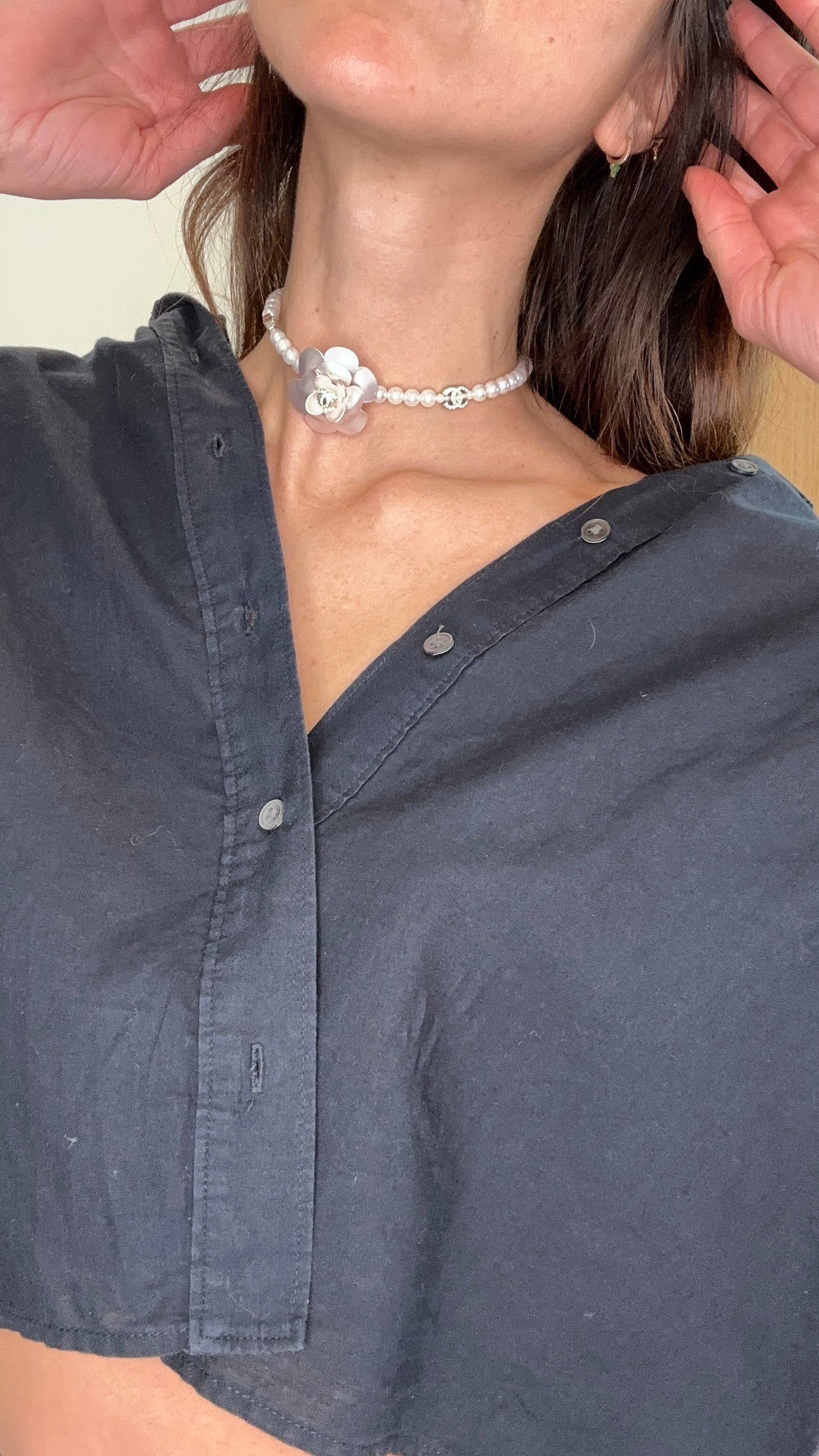 Camelia Logo Choker Necklace