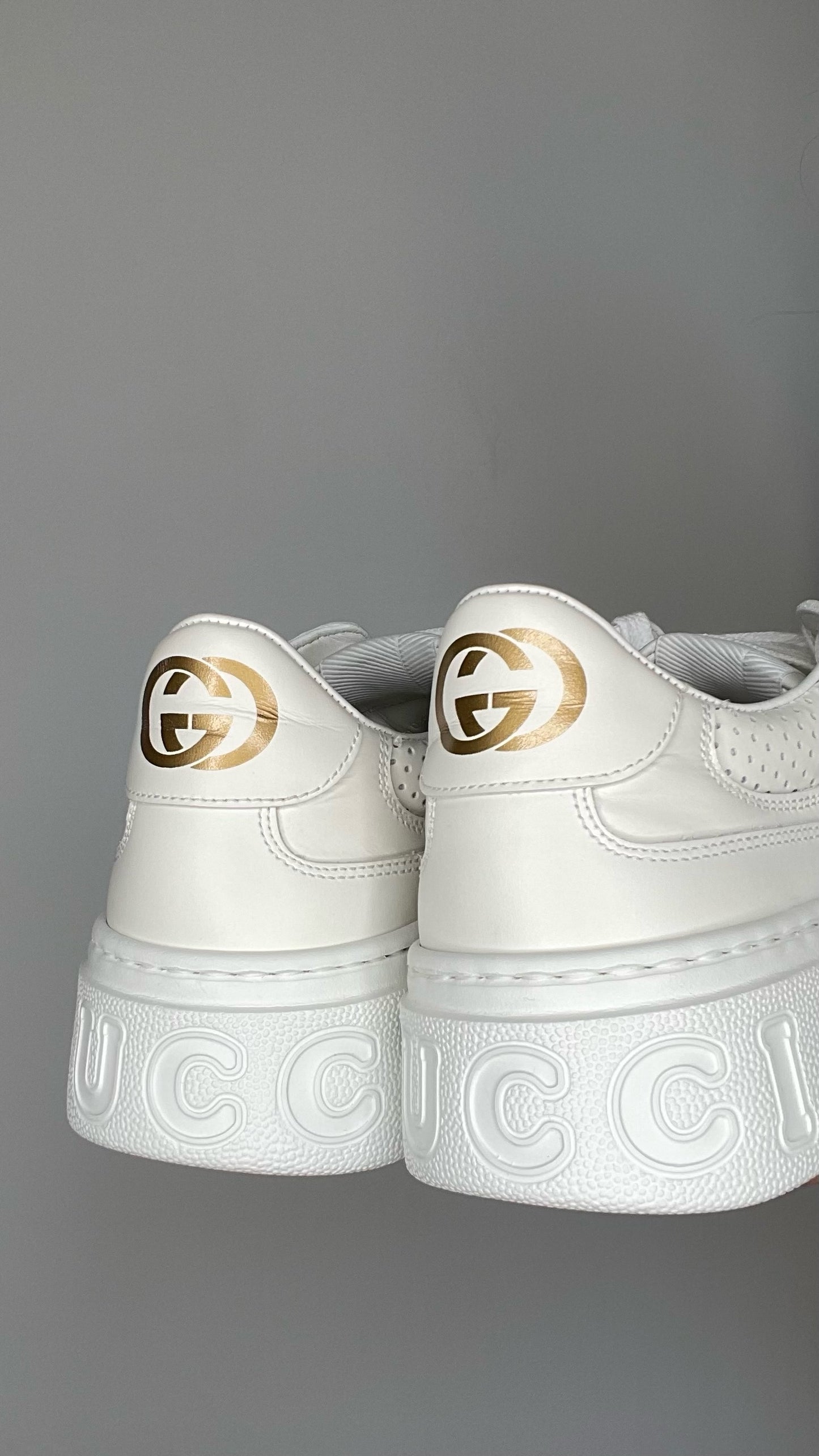 White Logo Sneakers - 10.5