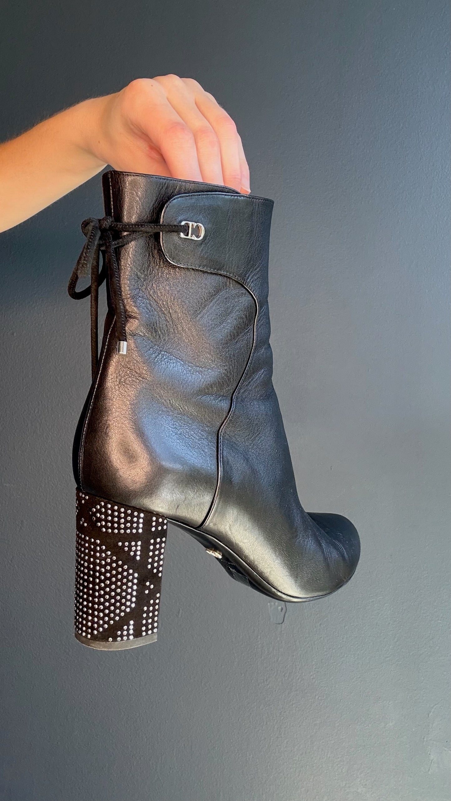 Christian Dior Studded Heel Boots - 40.5