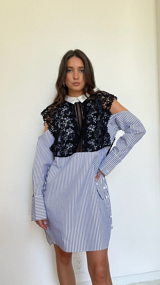 Cotton & Lace Shirt Dress - 8