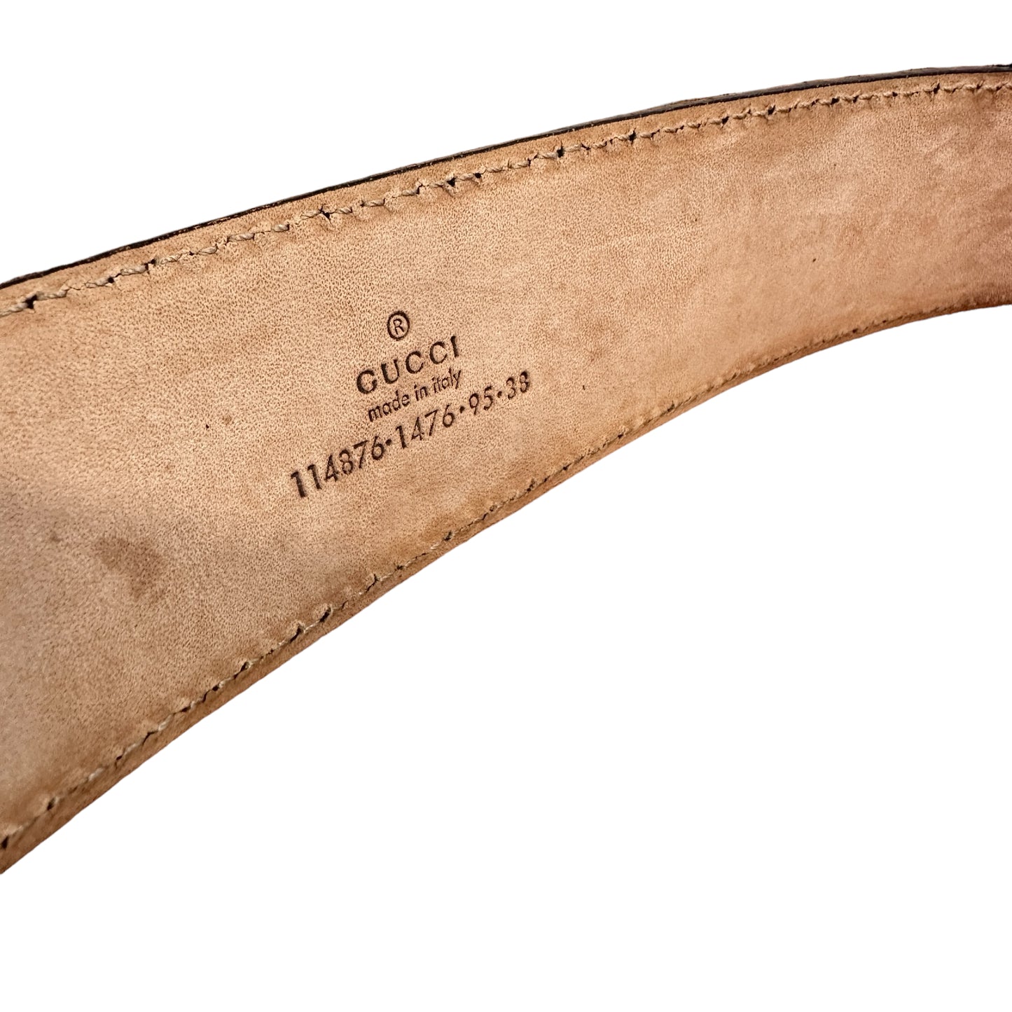 GG Monogram Leather Belt - L
