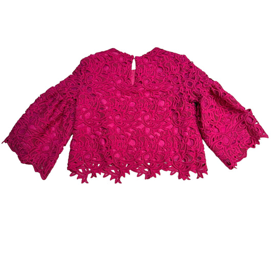 Laced Fuchshia Cropped Top - M