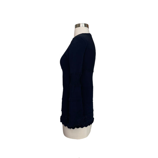 Navy Long Sleeve Top - XS
