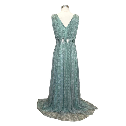 Green Silk Dress - 4
