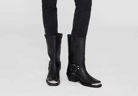 Black Moto Boots - 7