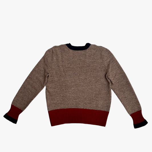 Brown Sweater w/CC logo Buttons - L