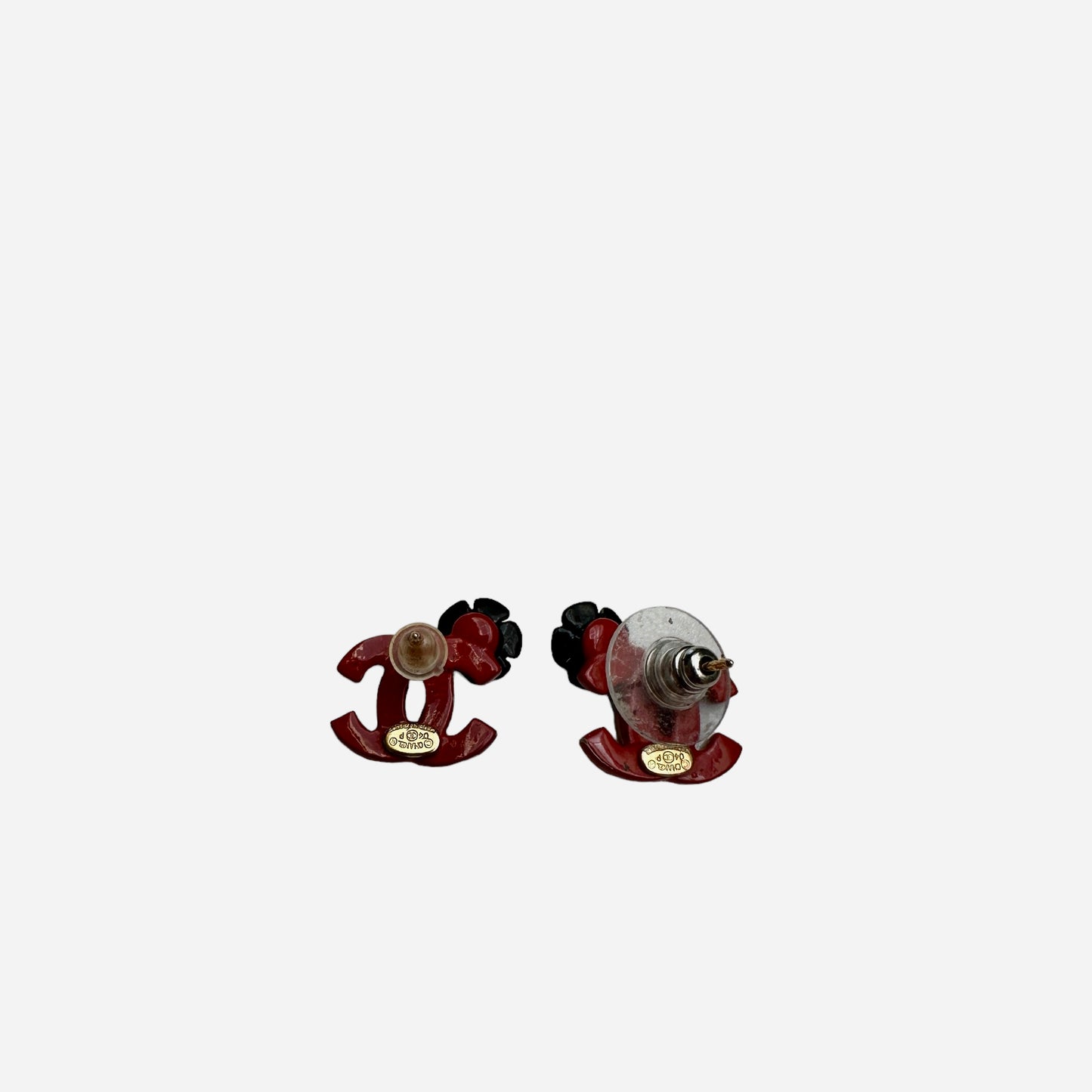 Red Logo Ear Studs