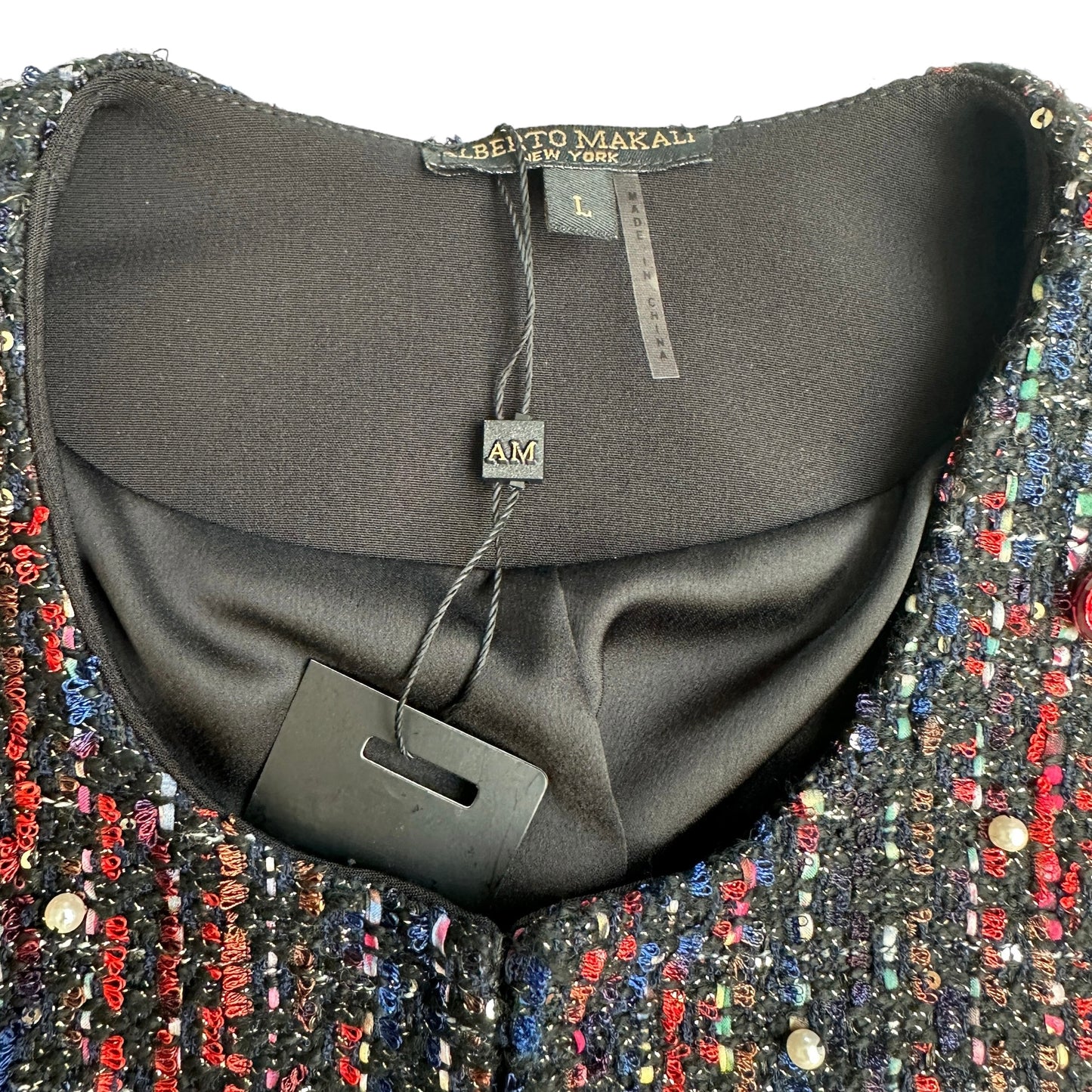 Rhinestones Tweed Blazer - L