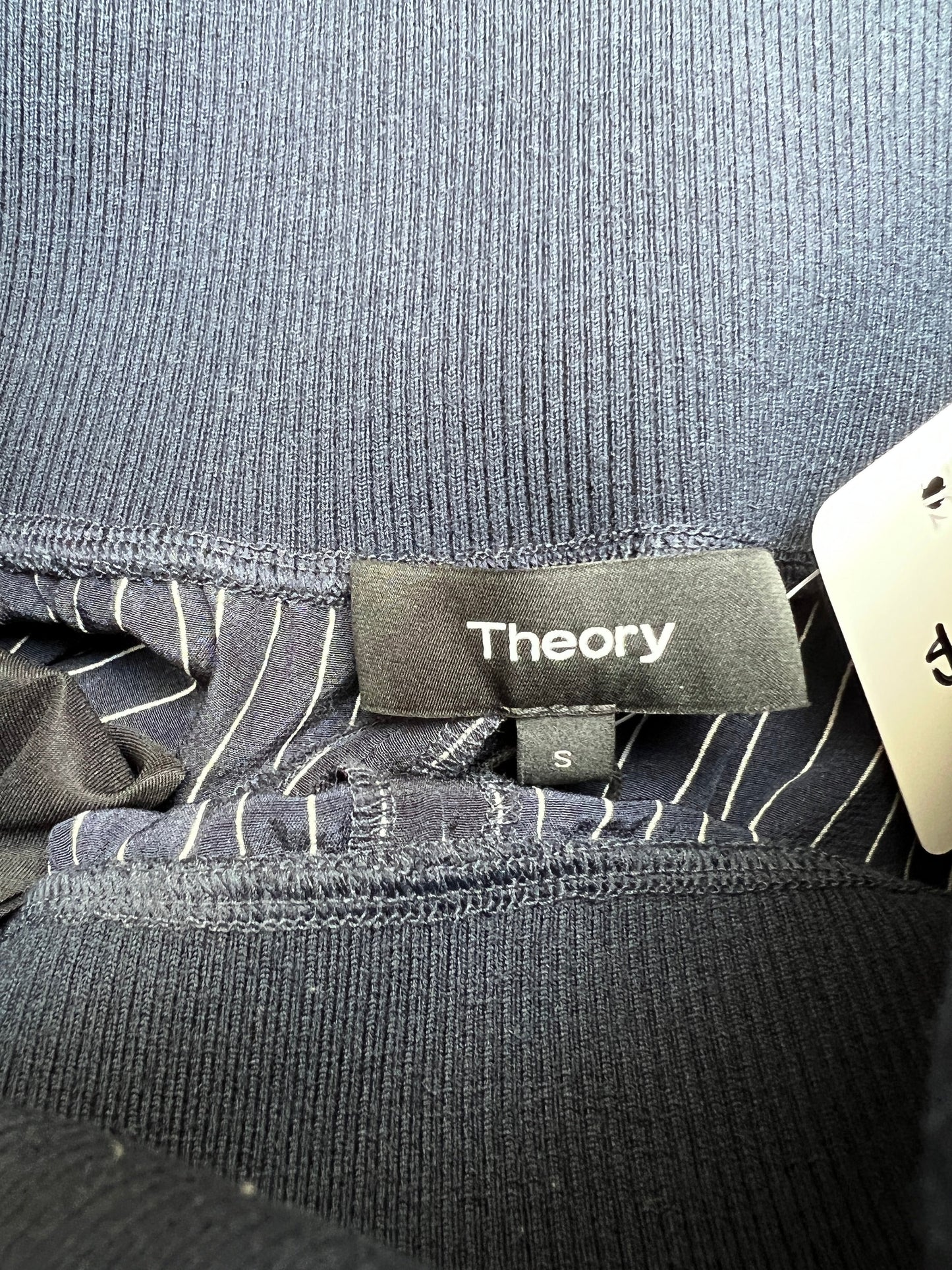 Navy Silk Pants - S