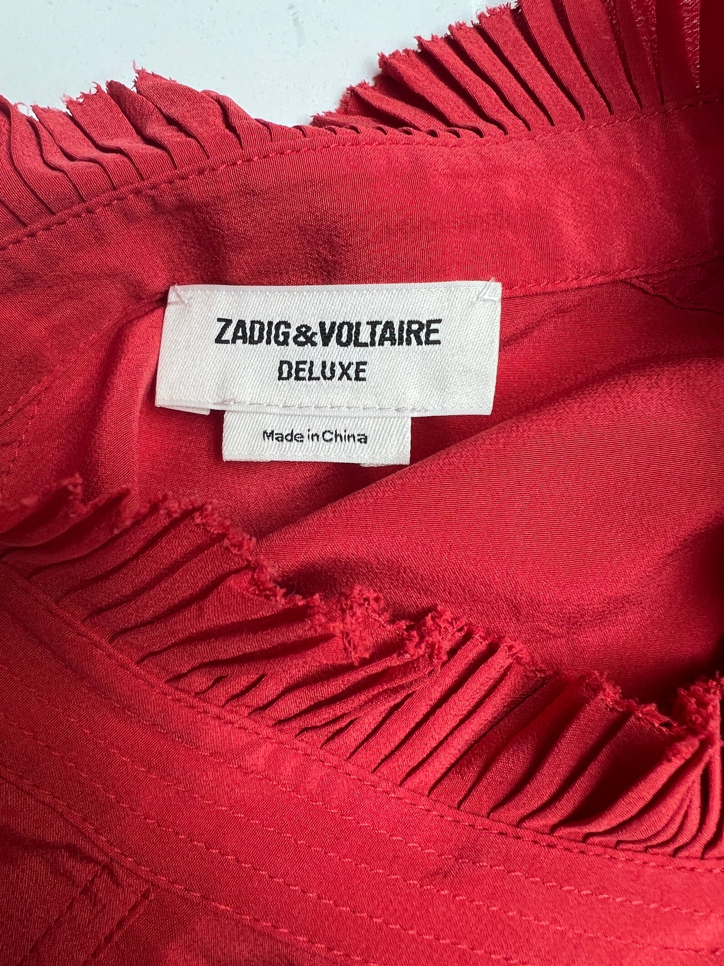 Red Silk Shirt - XS
