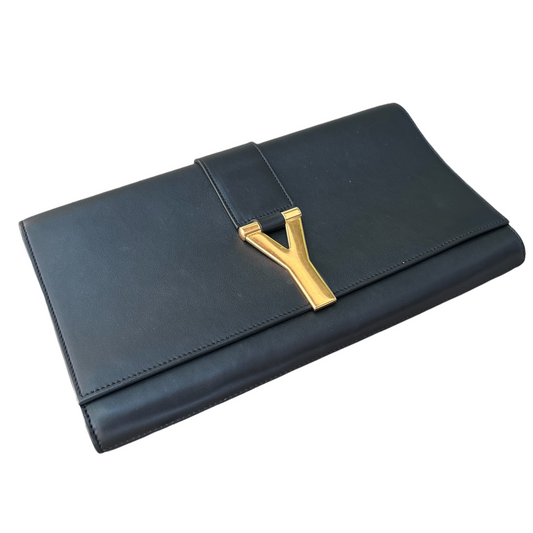 Black Leather Clutch