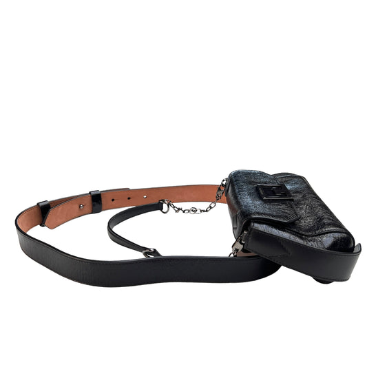 Black Leather Convertible Bag