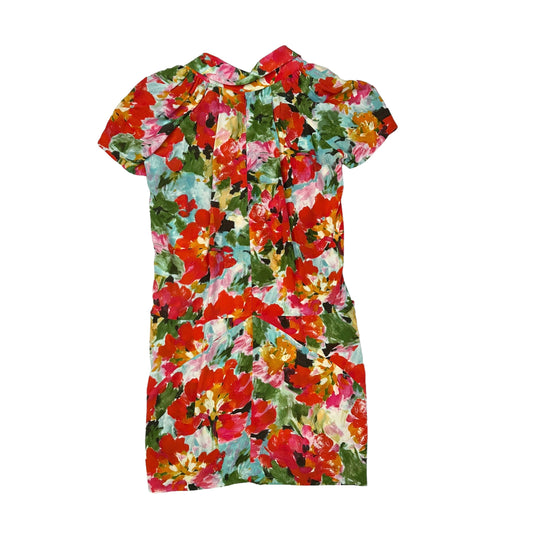 Flowery Silk Dress - M