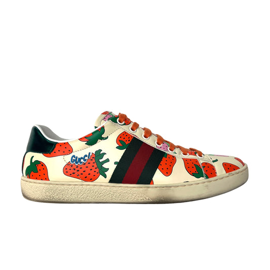 Cream Leather Sneakers - 9