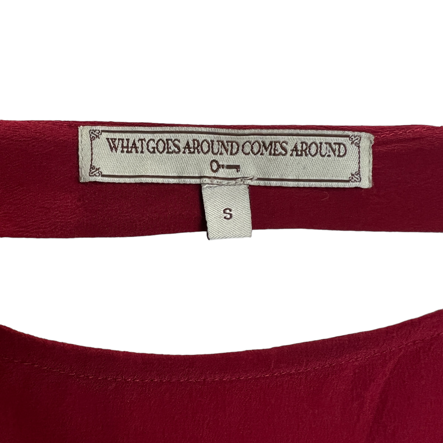 Red Silk Blouse - S