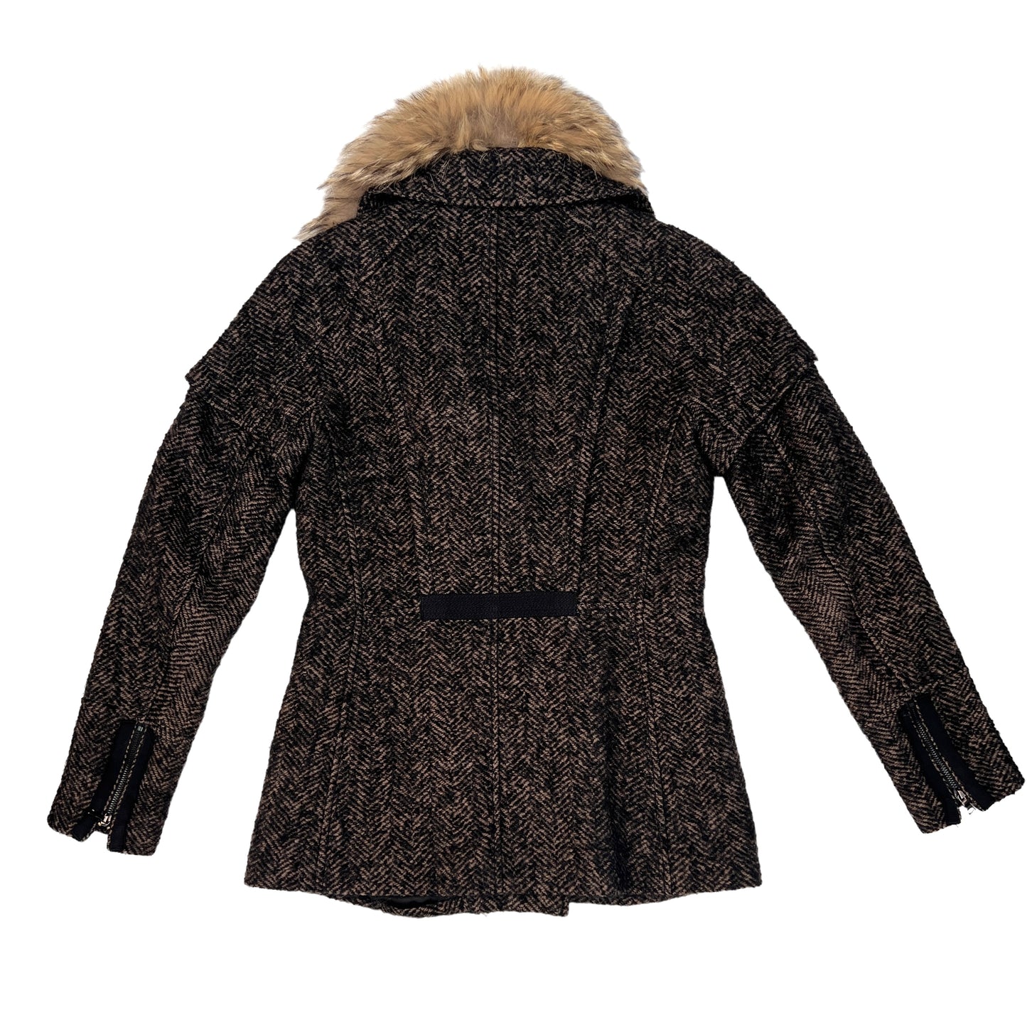 Brown Coat with Fur - 0