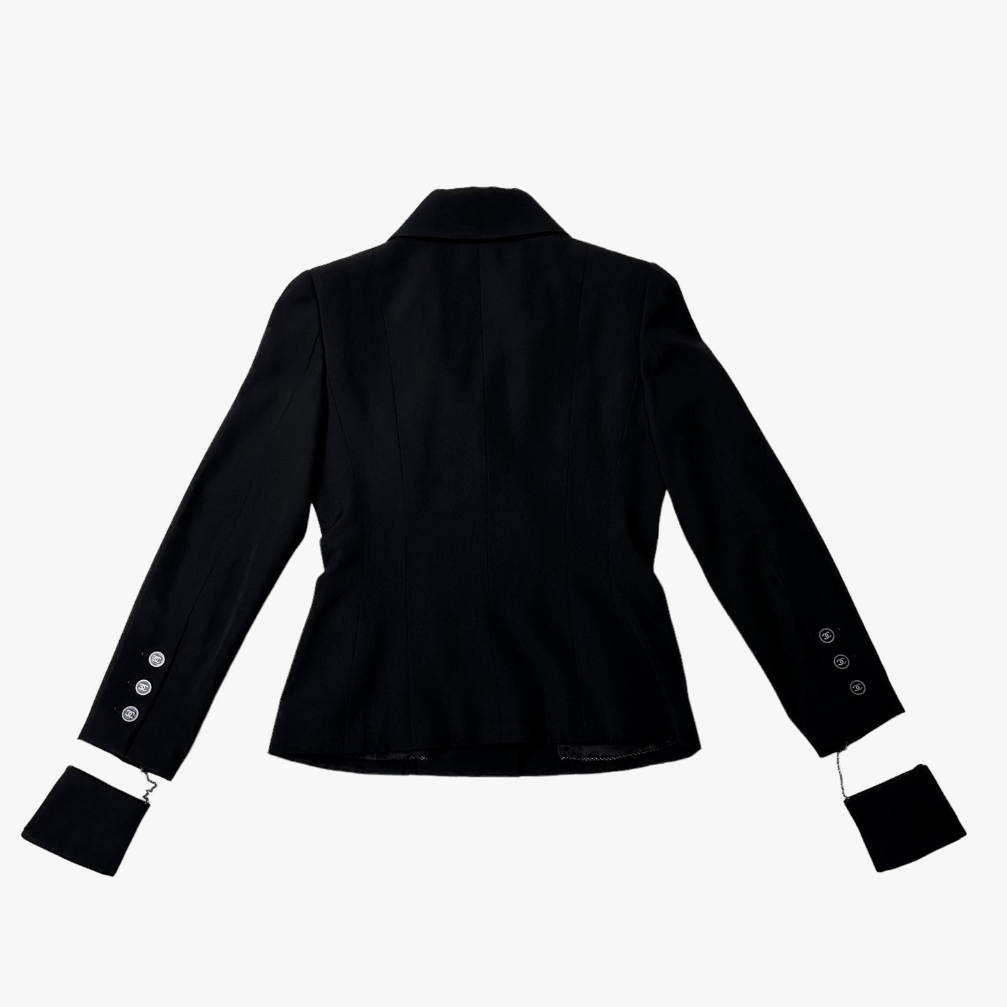 Chanel Black Biker Blazer - S