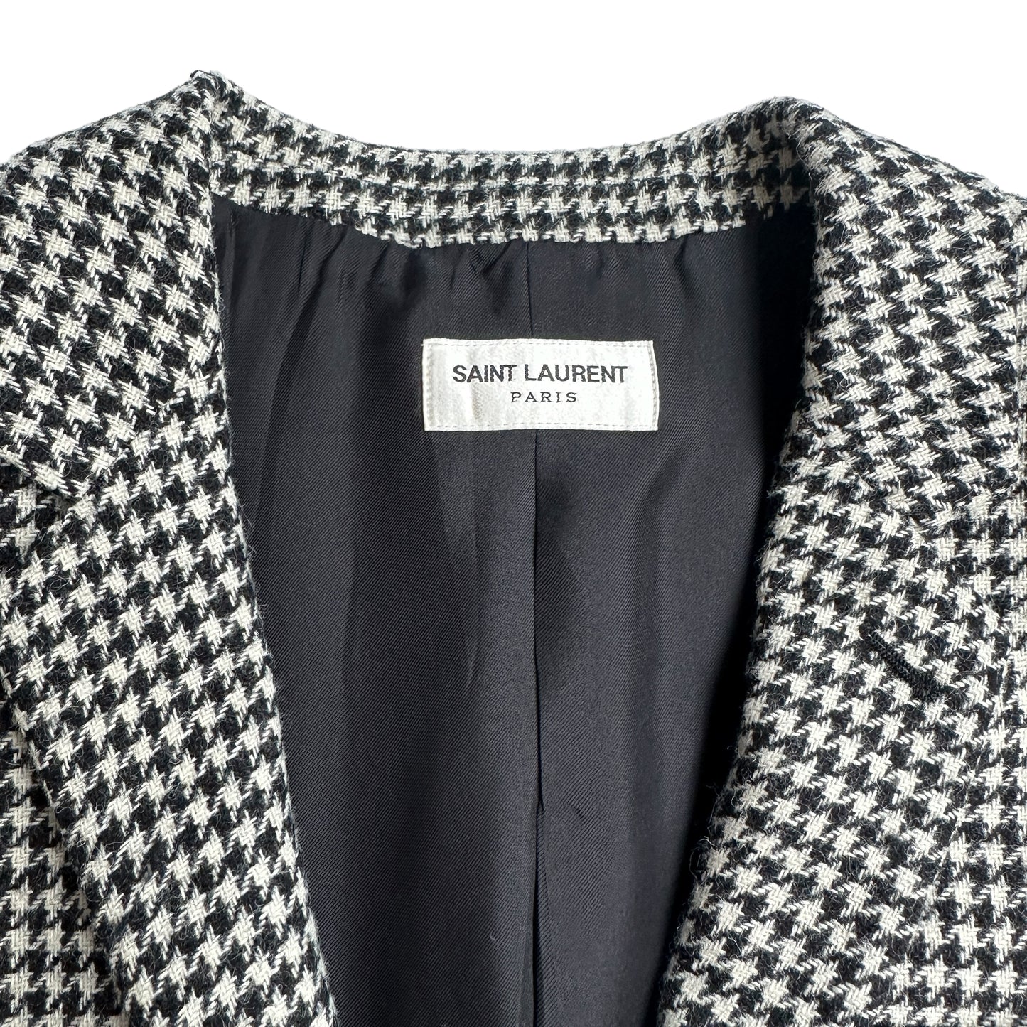 Black & White Blazer w/Suede Elbows - S