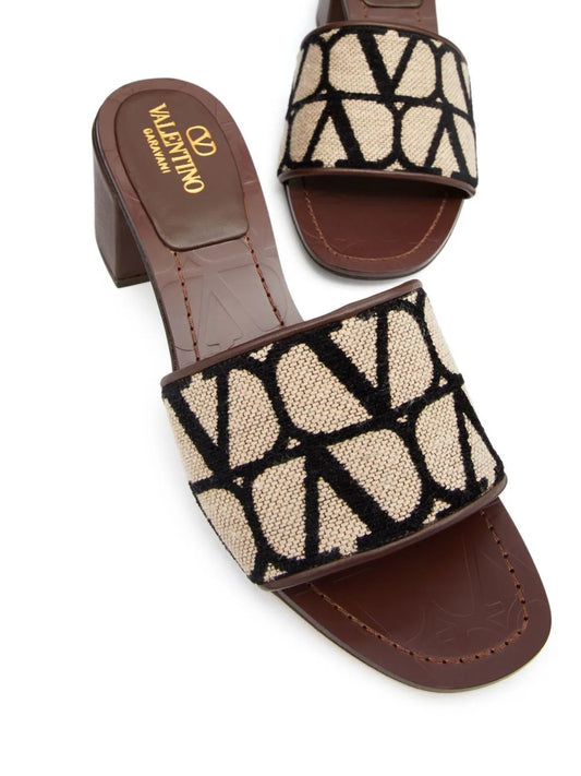 Logo Heeled Mules - 8