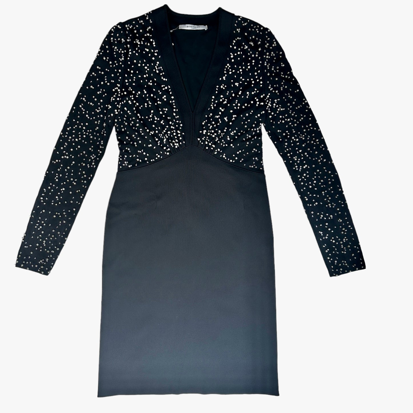 Faux-Pearl Black Dress - L