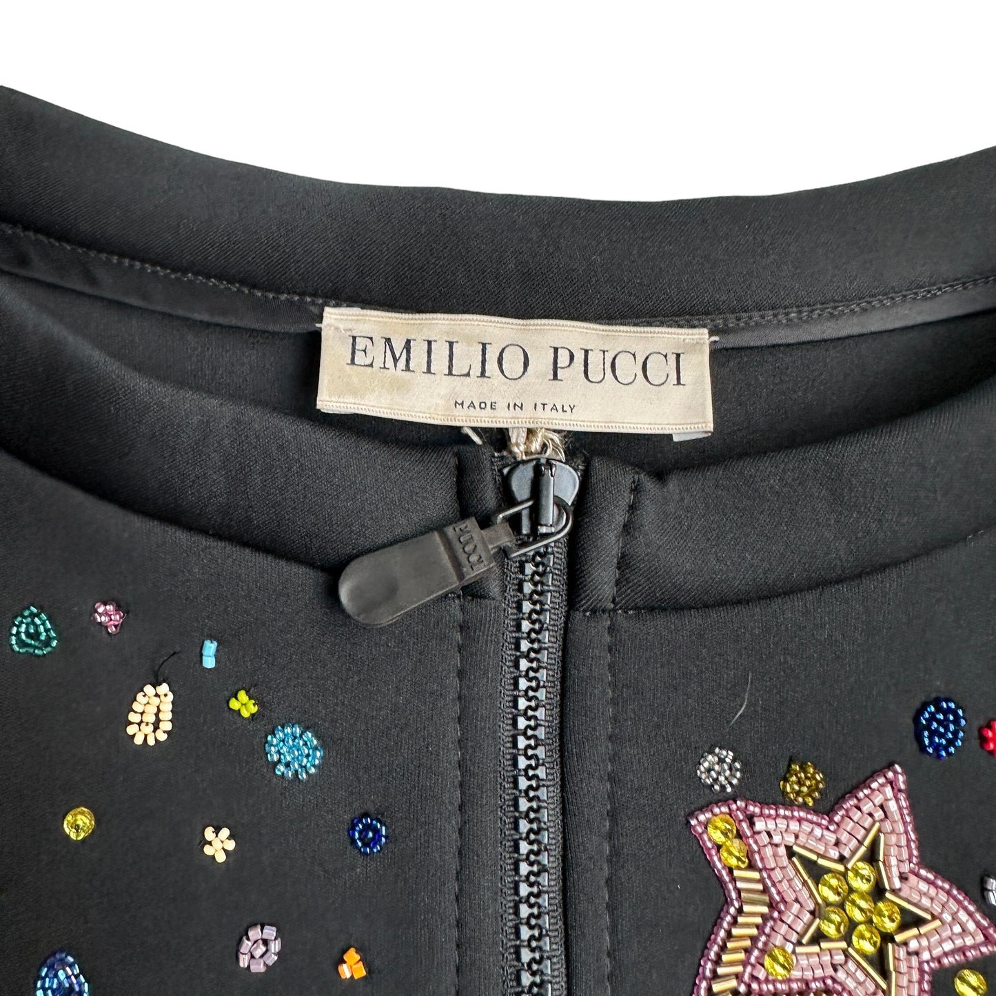 Oversized Beads Embellished Jacket - XS