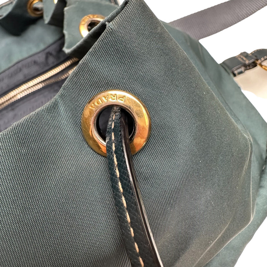 Blue Nylon Backpack