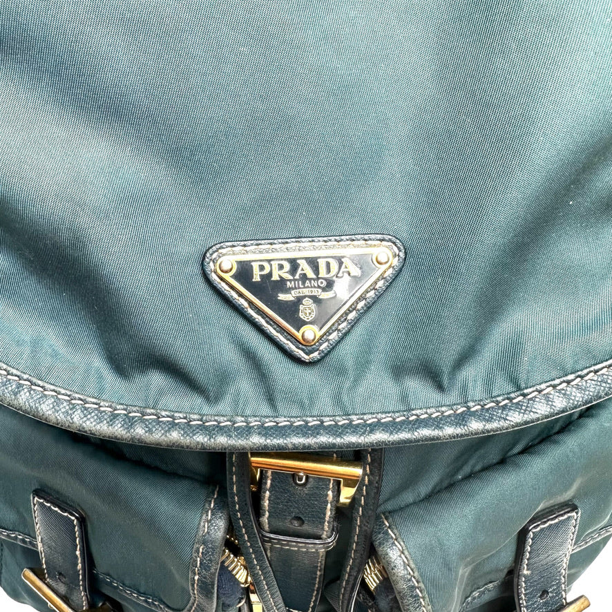 Blue Nylon Backpack