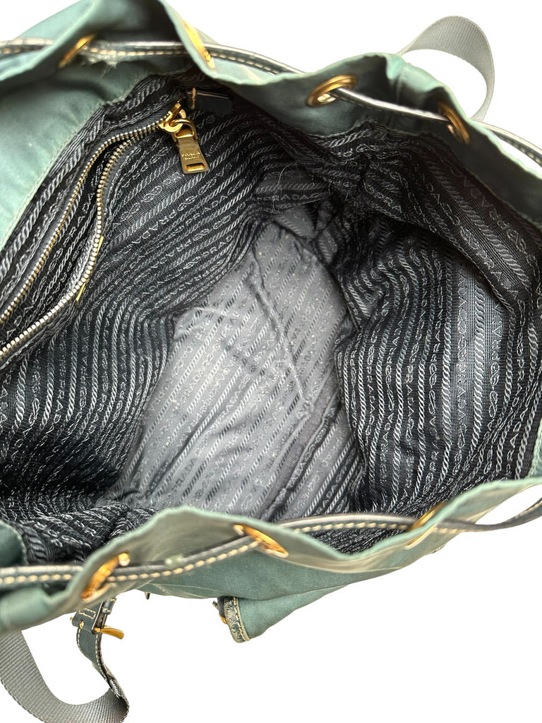 Blue Nylon Backpack