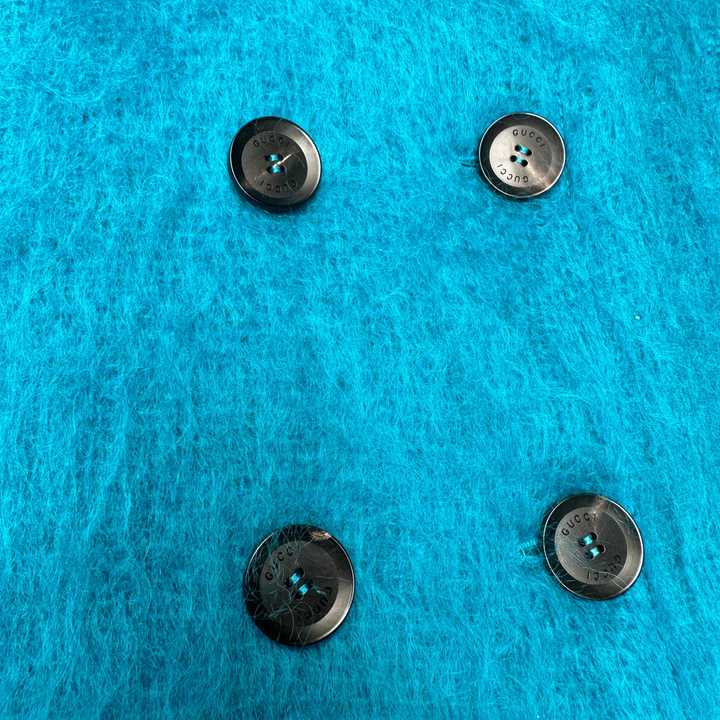 Blue Mohair Coat - M/L
