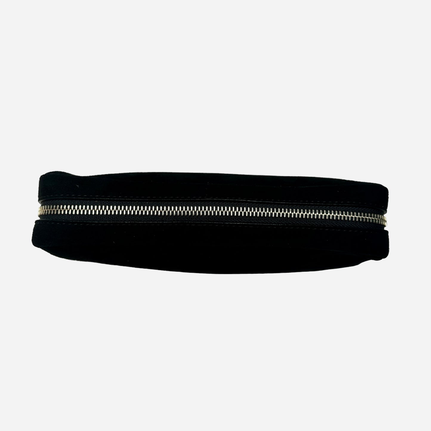 Black Suede & Gold Clutch