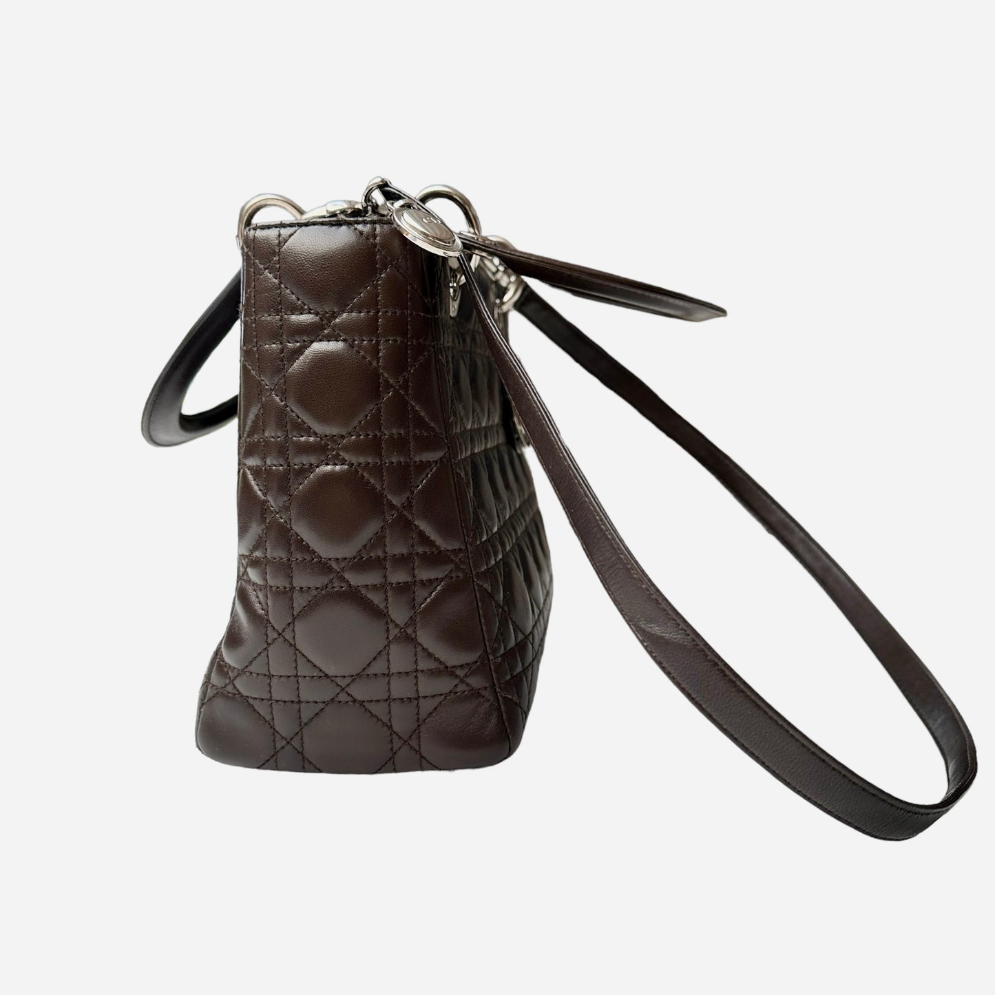 Chocolate Brown Lady Dior Tote