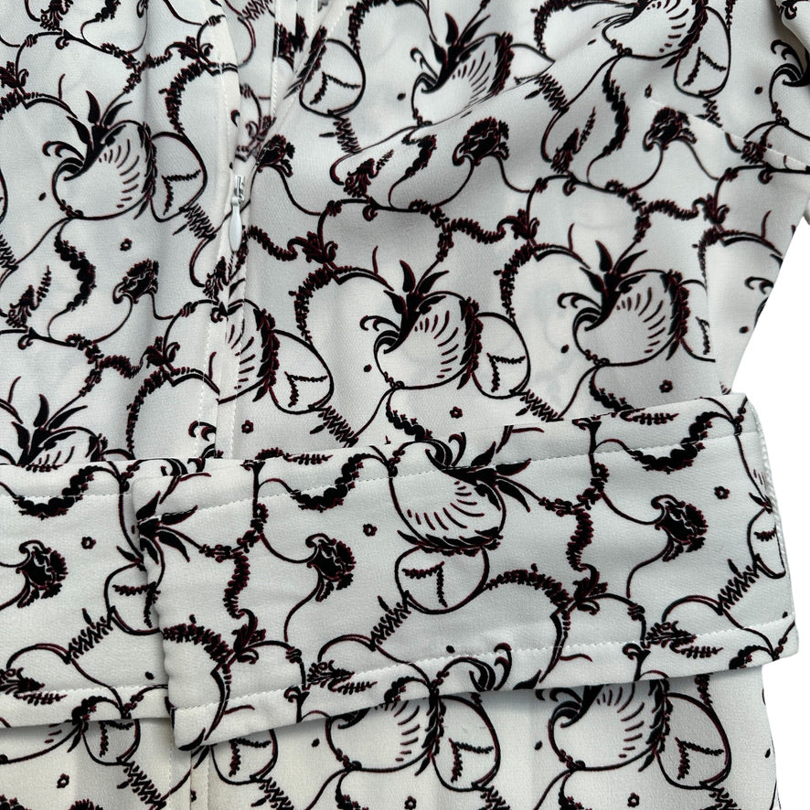 Floral Black & White Dress - S