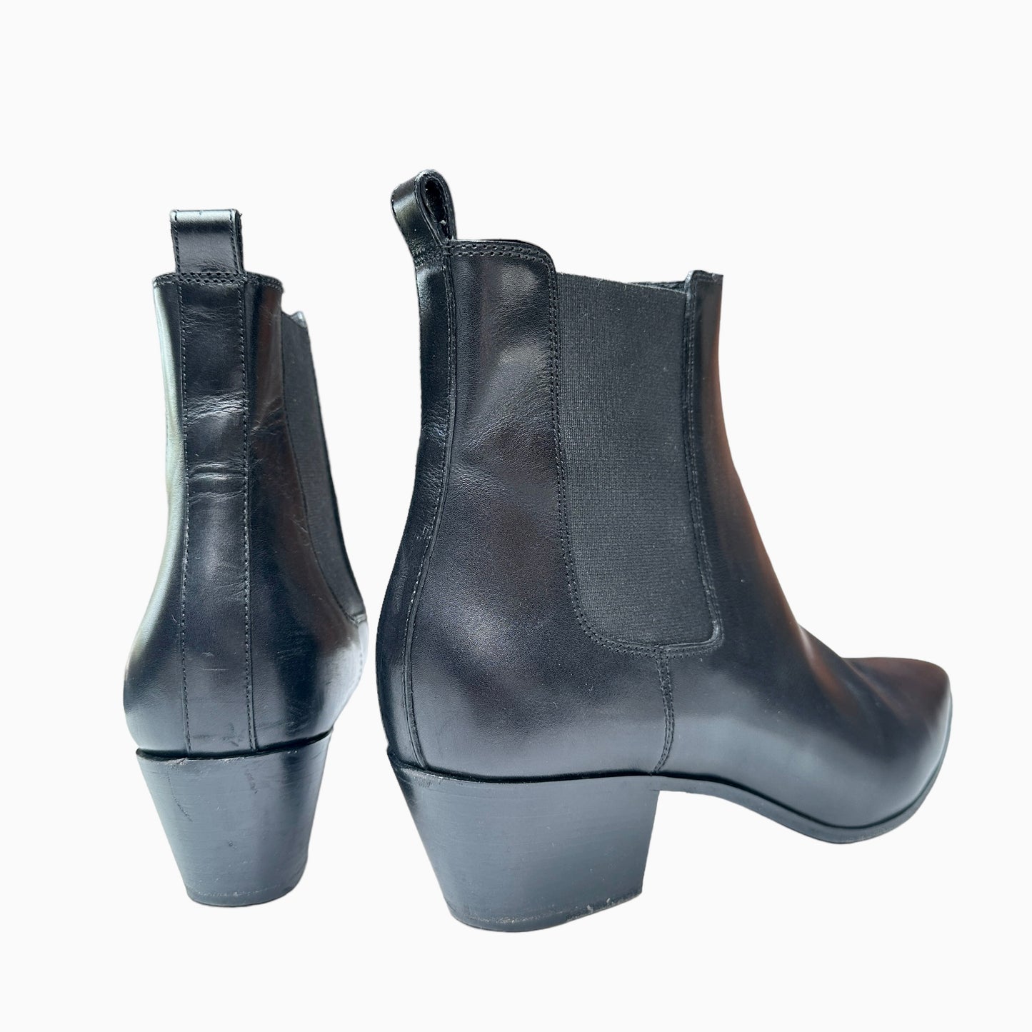 Black Leather Boots - 10