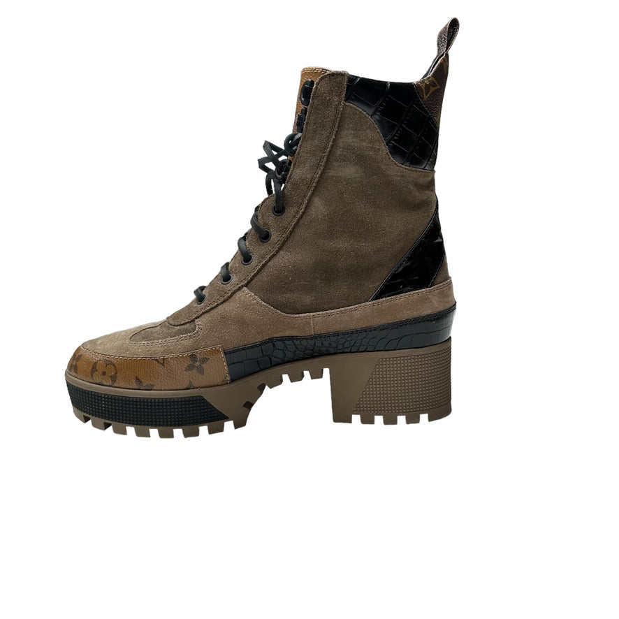 Monogram Combat Boots - 11