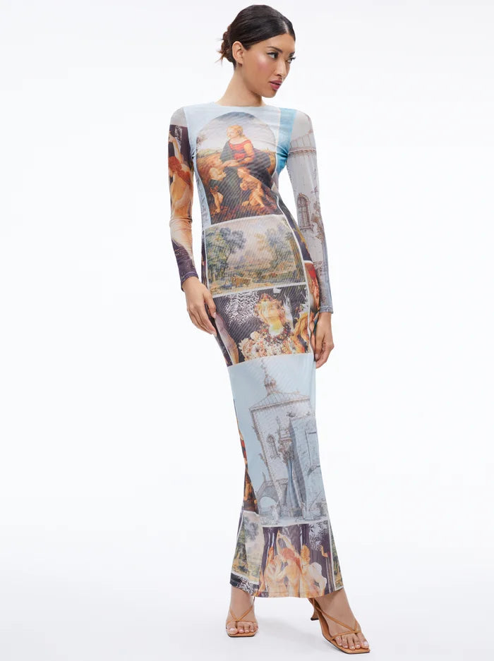 Printed Maxi Dress - S