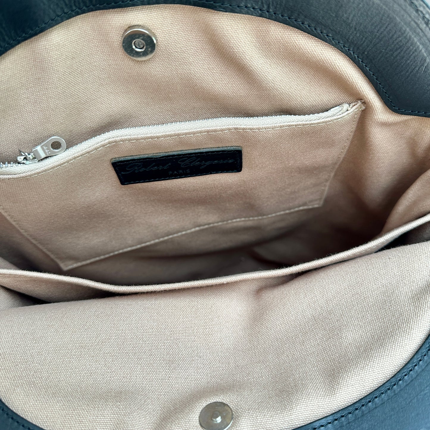 Bronze & Black Leather Tote