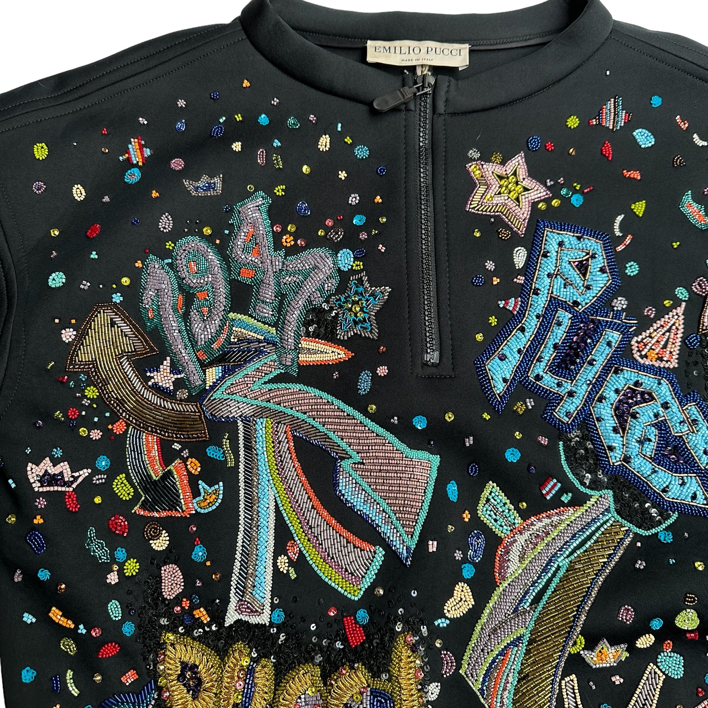 Oversized Beads Embellished Jacket - XS