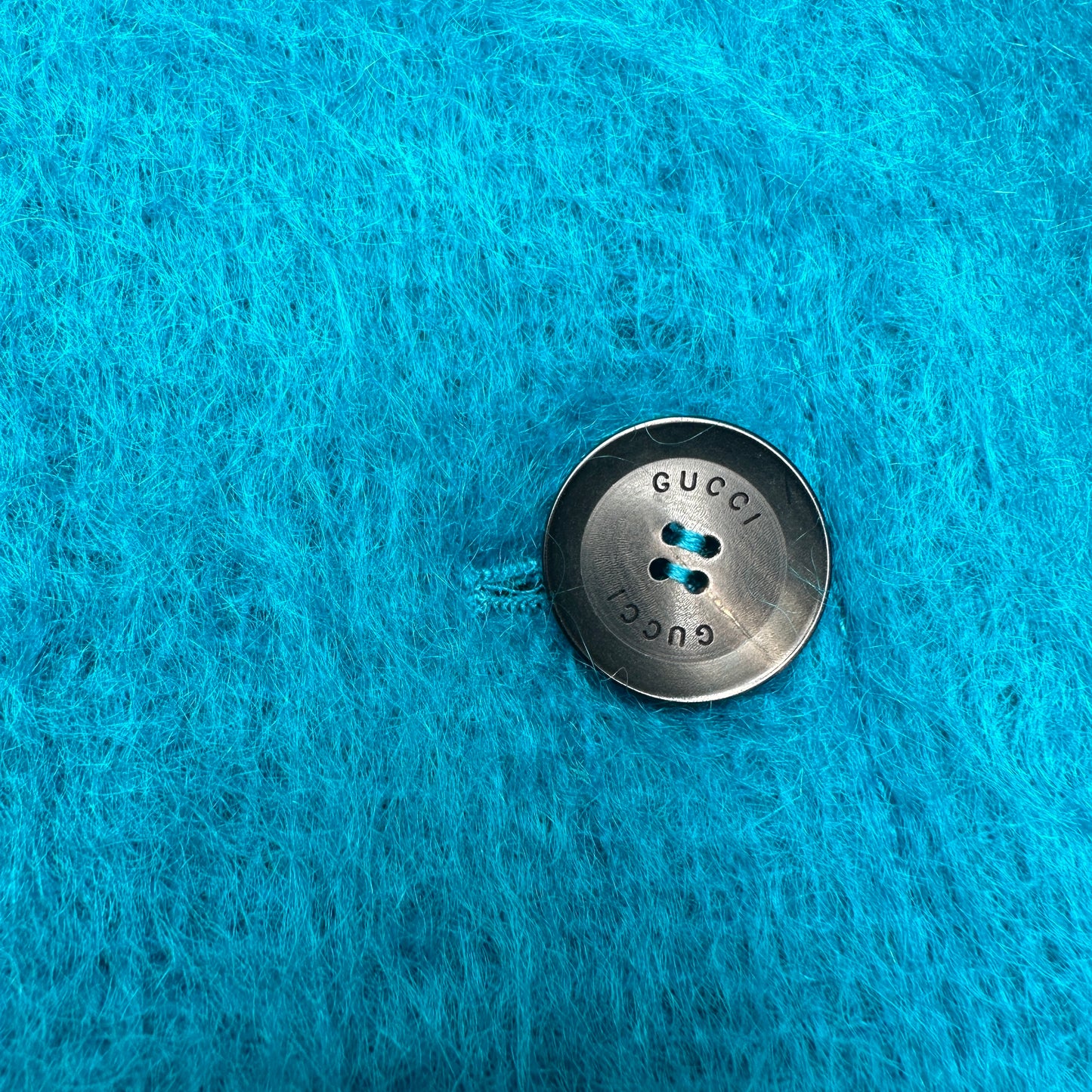 Blue Mohair Coat - M/L