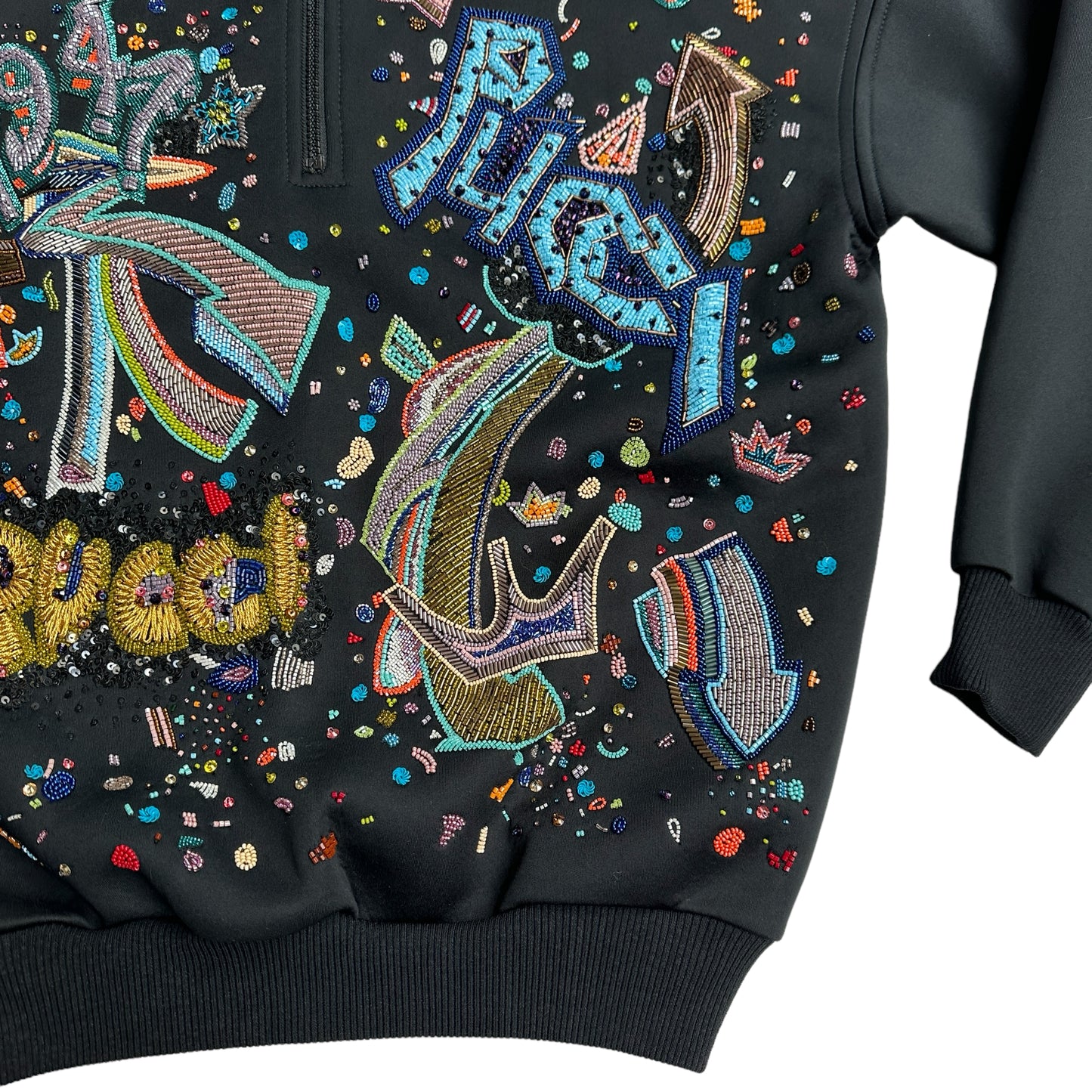 Oversized Beads Embellished Jacket - XS