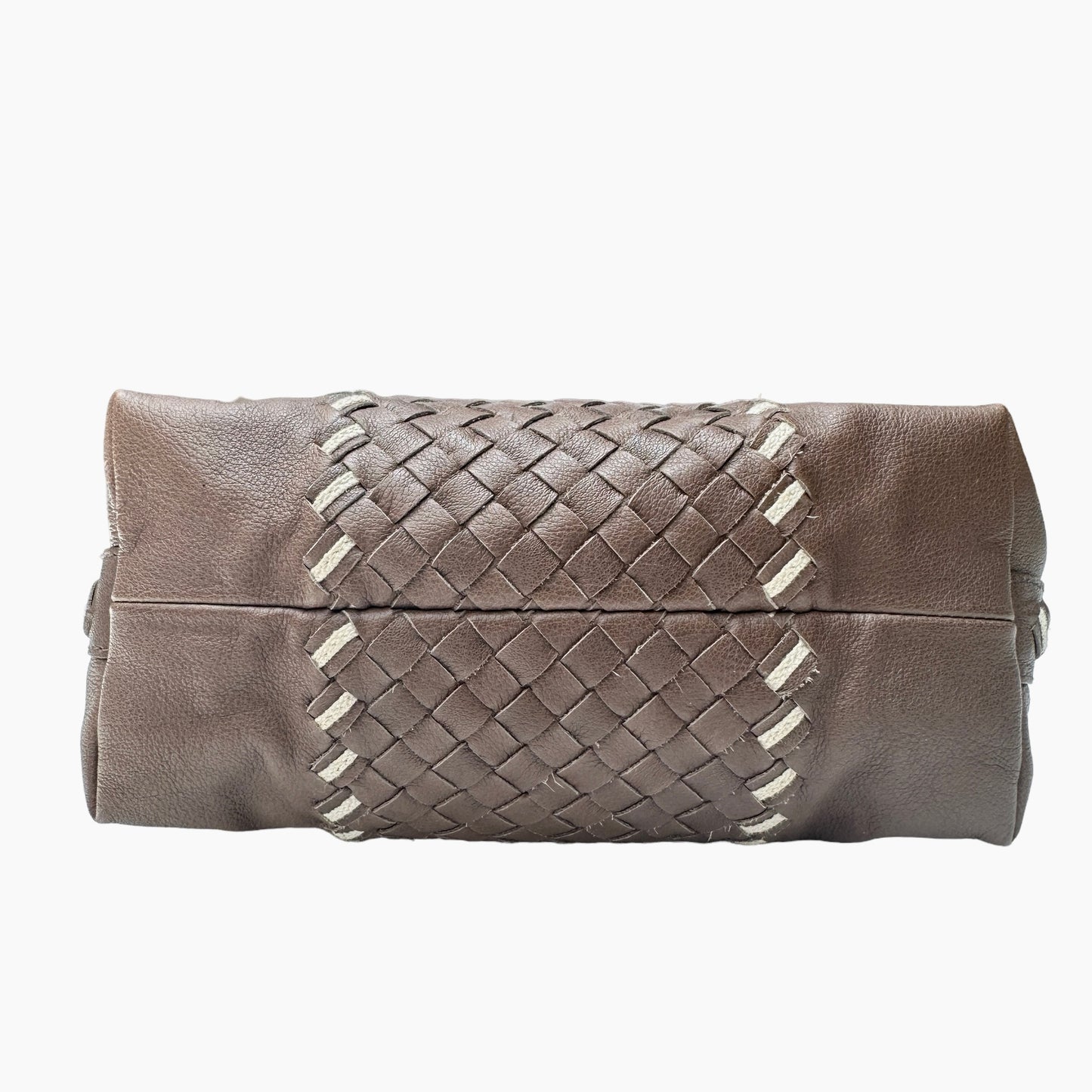 Brown Intrecciato Mini Hobo Bag