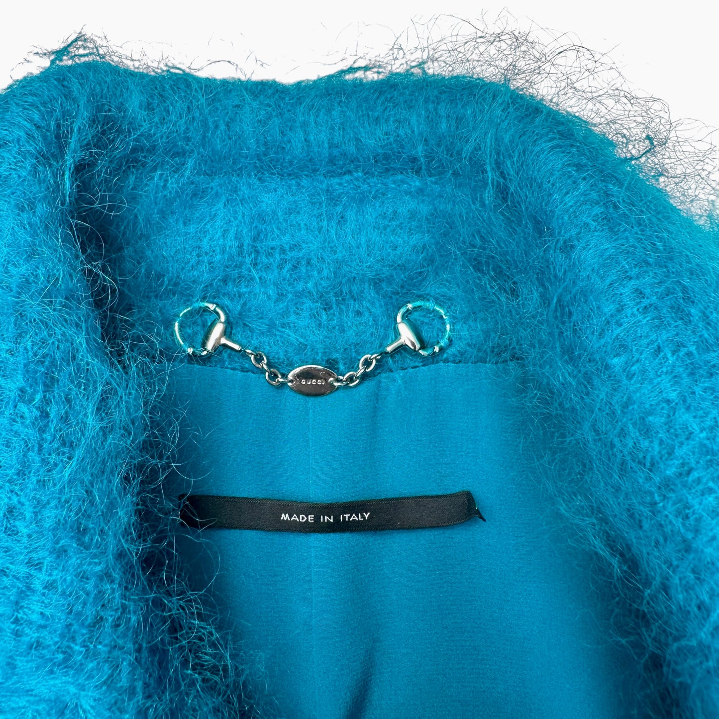 Blue Mohair Coat - M/L