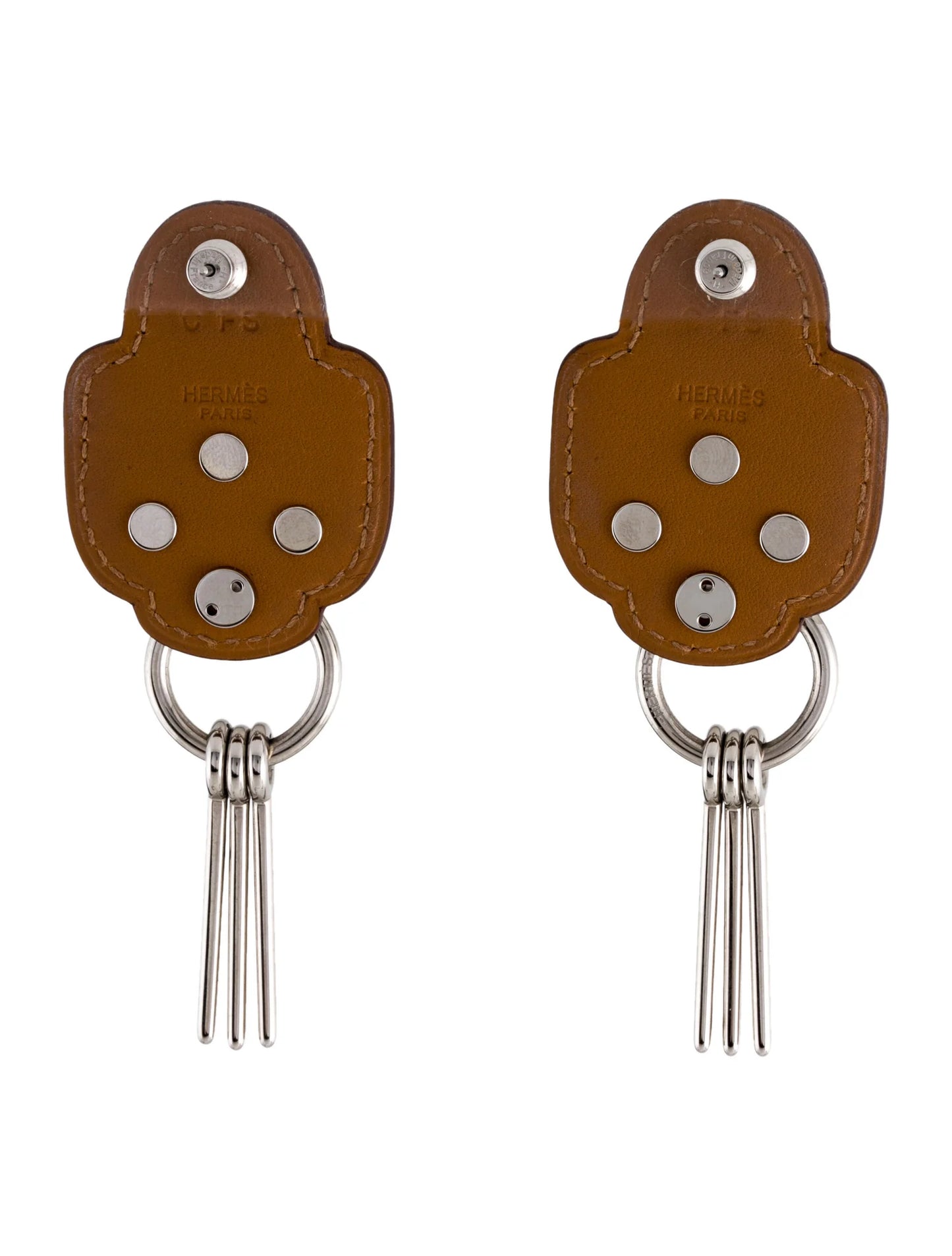 Palladium & Leather Earrings