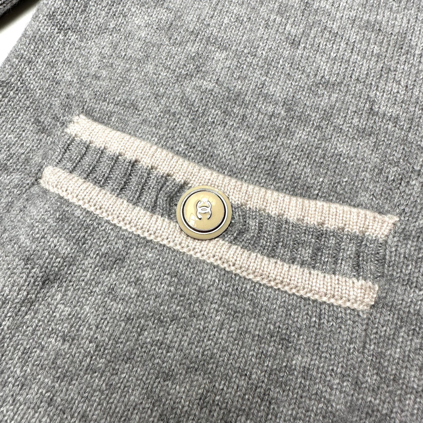 Grey & Cream Sweater - L