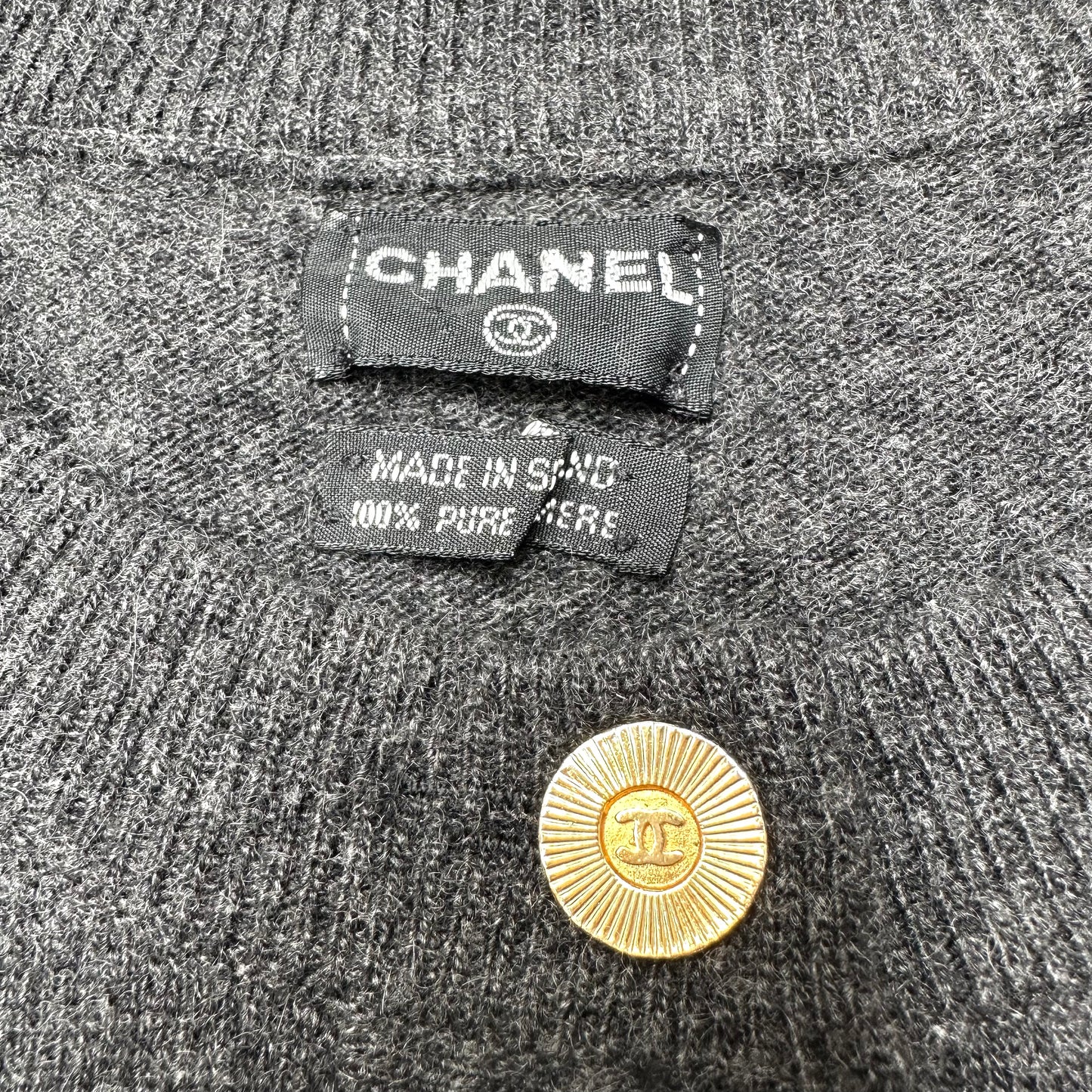 Grey Cashmere Sweater - L