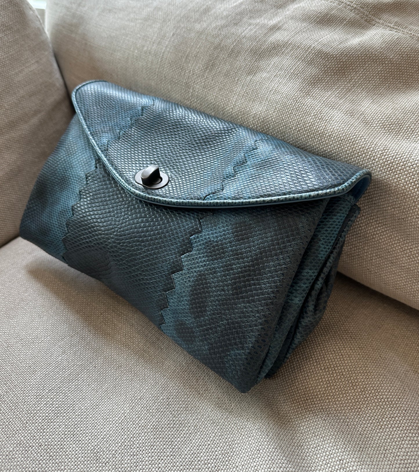 Blue Phyton Clutch