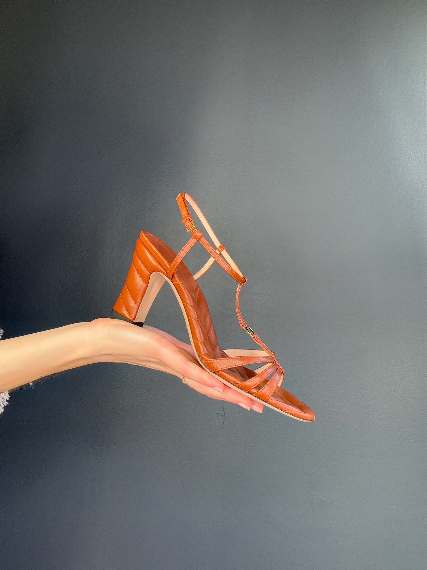 Gucci Brown Heeled Sandals - 39.5